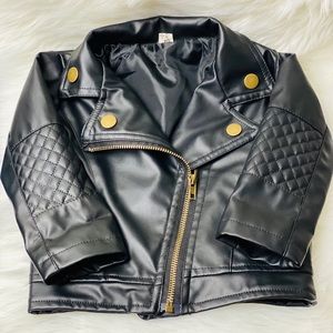 Toddlers Leather Jacket